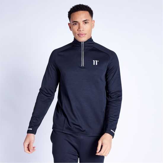 11 Degrees Oxygen Quarter Zip Top - Black  Мъжки полар