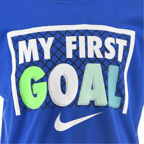 Nike Baby Boy My First Goal Short Set Blue-Grey Бебешки дрехи