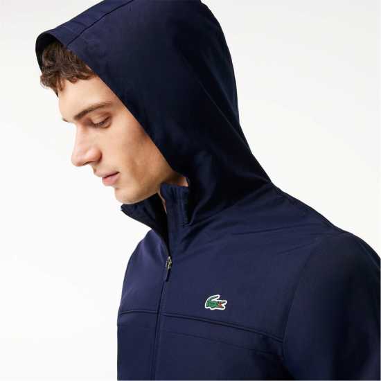 Lacoste Спортно Горнище Zipped Hooded Taffeta Sport Jacket Нави 5FS 