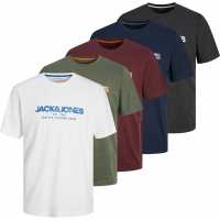 Мъжка Риза Jack And Jones 5-Pack Short Sleeve T-Shirt Mens