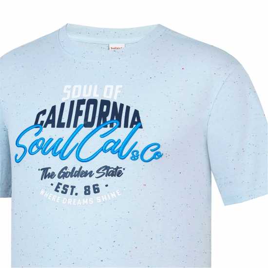 Soulcal Мъжка Риза Graphic T-Shirt Mens Синьо 