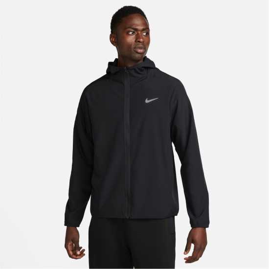 Nike Form Men's Dri-FIT Hooded Versatile Jacket Черно/сребро 