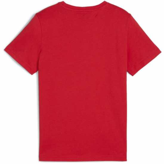 Puma Logo T-Shirt Juniors Червена Графика Детски тениски и фланелки