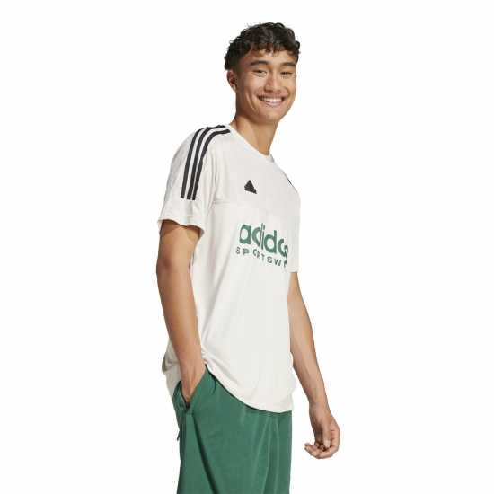 Adidas Мъжка Риза Tiro T-Shirt Mens Alumina/Green 