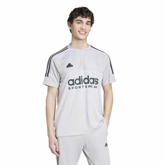 Adidas Мъжка Риза Tiro T-Shirt Mens Сиво Две/Черно 