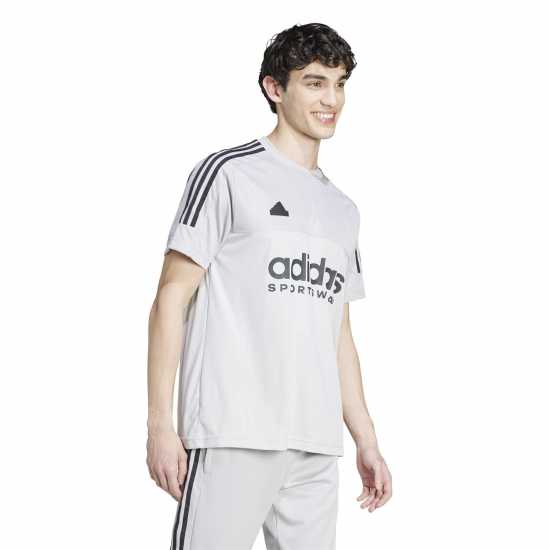 Adidas Мъжка Риза Tiro T-Shirt Mens Сиво Две/Черно 