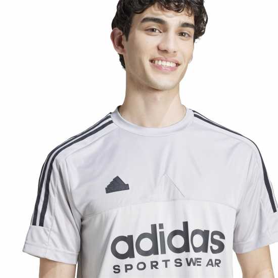 Adidas Мъжка Риза Tiro T-Shirt Mens Сиво Две/Черно 