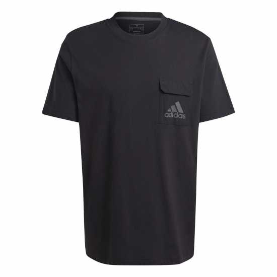 Adidas Мъжка Риза Utility T-Shirt Mens Черно Мъжки ризи