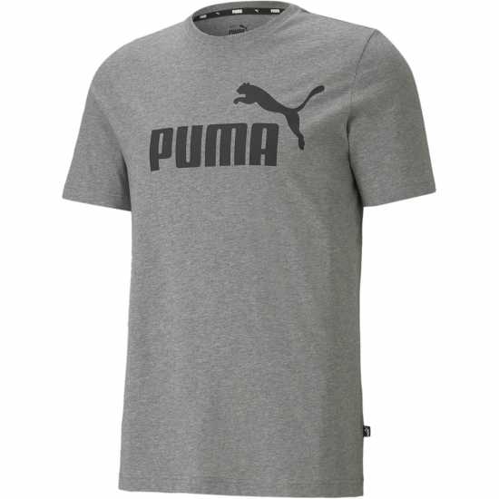 Puma Тениска С Лого 2 Col Logo Tee Сива Хизър Мъжки ризи