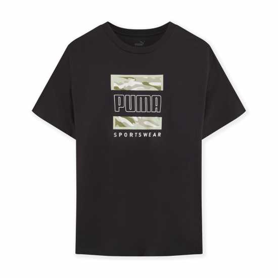 Puma Тениска С Лого 2 Col Logo Tee Черно камуфлаж Мъжки ризи