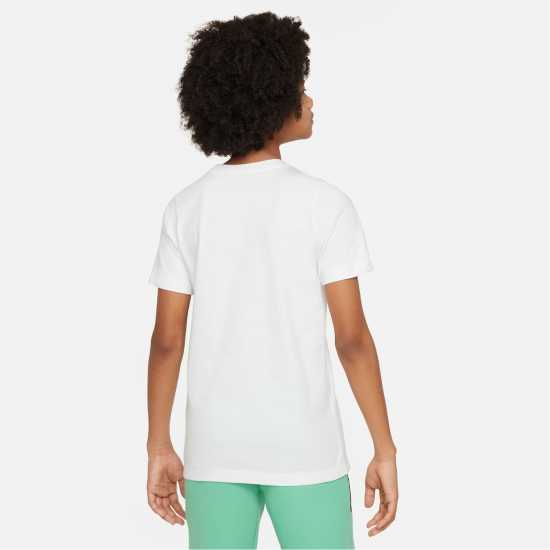 Nike Sportswear Big Kids' T-Shirt White/Red Детски тениски и фланелки