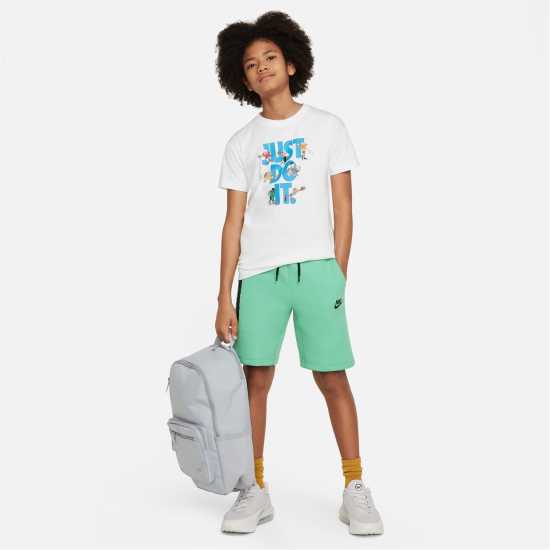 Nike Sportswear Big Kids' T-Shirt White/Red Детски тениски и фланелки