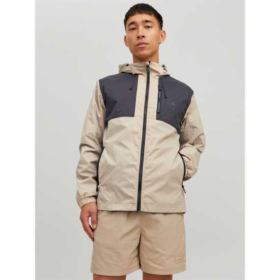 Jack And Jones Яке С Качулка Filo Lightweight Hooded Jacket Cobblestone Мъжки грейки