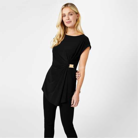 Biba Jersey Trim Top Черно 