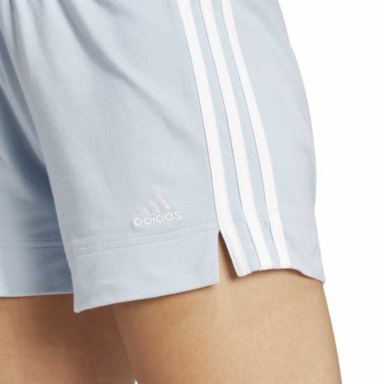 Adidas Essential 3 Stripe Shorts Halo Blue Дамски къси панталони