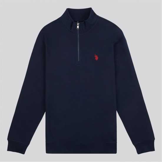 Us Polo Assn Dhm Quarter Zip Sn00 Морска синьо/червено Мъжки полар