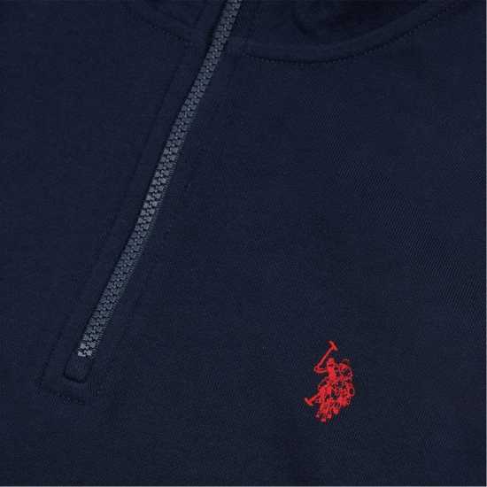 Us Polo Assn Dhm Quarter Zip Sn00 Морска синьо/червено Мъжки полар