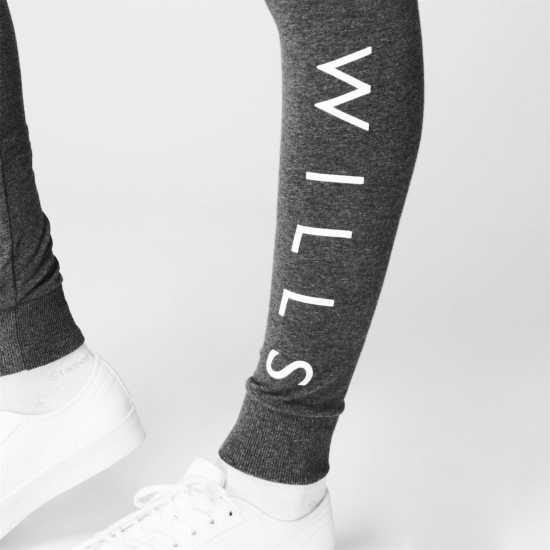 Jack Wills Lingham Wills Logo Joggers Чарк Марл Дамски долнища на анцуг