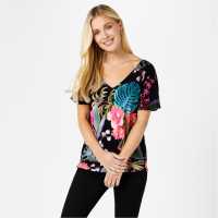 Biba Jersey Top Тропически цветя 