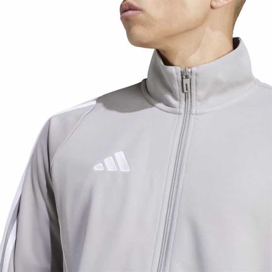 Adidas Мъжко Спортно Горнище Tiro 24 Training Track Top Mens средно сиво/бяло Футболни екипи за бягане