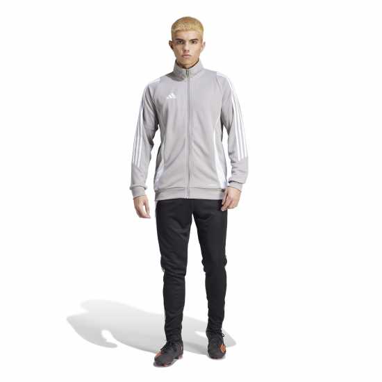 Adidas Мъжко Спортно Горнище Tiro 24 Training Track Top Mens средно сиво/бяло Футболни екипи за бягане