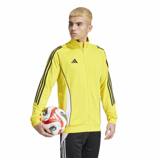 Adidas Мъжко Спортно Горнище Tiro 24 Training Track Top Mens жълто/бяло Футболни екипи за бягане