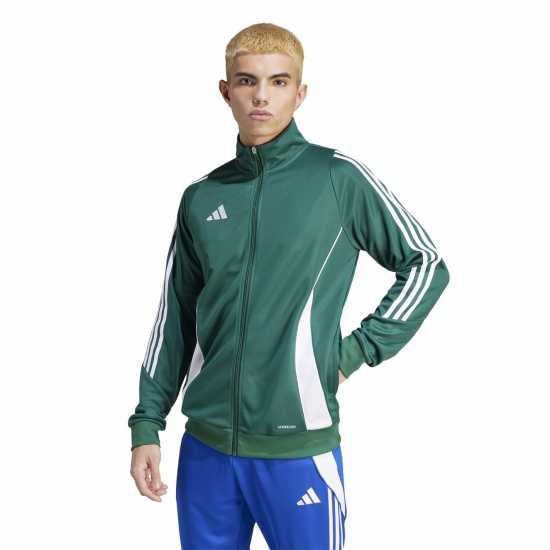 Adidas Мъжко Спортно Горнище Tiro 24 Training Track Top Mens Тъмно зелено/Бяло 