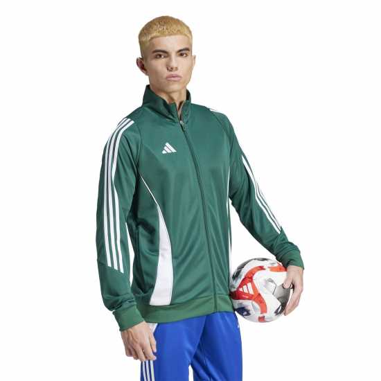 Adidas Мъжко Спортно Горнище Tiro 24 Training Track Top Mens Тъмно зелено/Бяло 