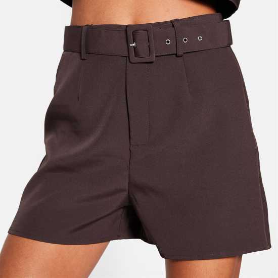 I Saw It First Tailored Belted Mini Shorts  