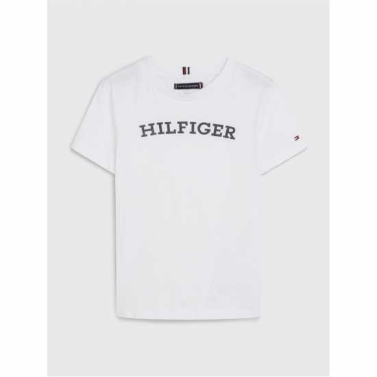 Tommy Hilfiger Hilfiger Arched Tee S/s Бял YBR Kids