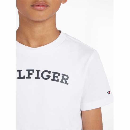 Tommy Hilfiger Hilfiger Arched Tee S/s Бял YBR Kids