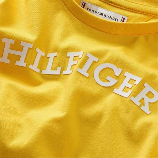 Tommy Hilfiger Monotype Short Sleeve T-Shirt Juniors Жълто ZGQ Kids