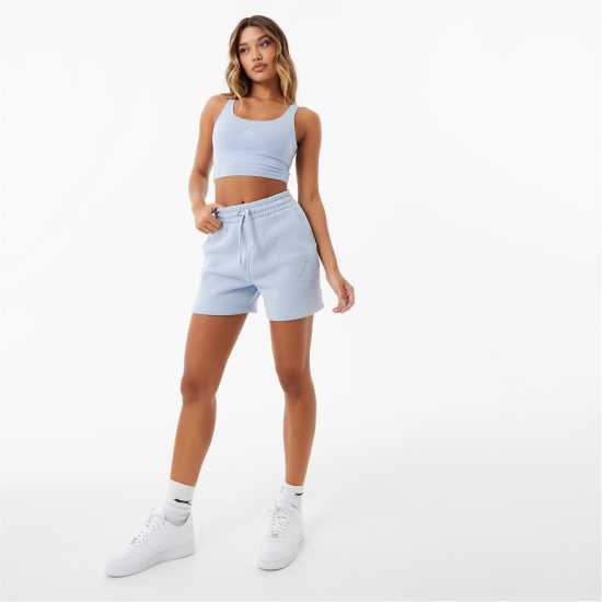 Slazenger Ft. Wolfie Cindy Logo Fleece Shorts Детско синьо Дамски къси панталони