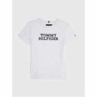 Tommy Hilfiger Logo Peached T-Shirt Juniors Светло сиво P1N 