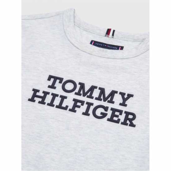 Tommy Hilfiger Logo Peached T-Shirt Juniors Светло сиво P1N 