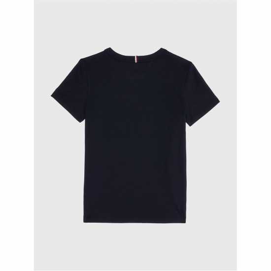 Tommy Hilfiger Logo Peached T-Shirt Juniors Пустинно небе DW5 