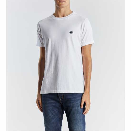 Pretty Green Тениска Pg Mitchell Tee Shirt White Tshirts under 20