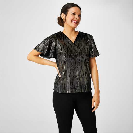 Biba Patterned Foil Top  