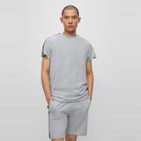 Hugo Boss Тениска Hugo Sporty Tape T Shirt Средно сиво 035 Мъжки пижами