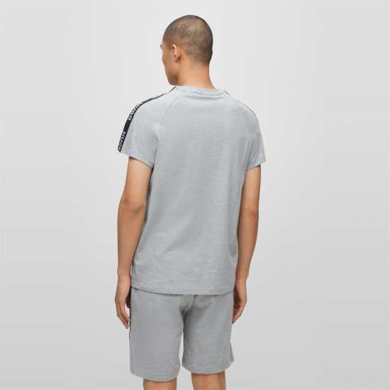 Hugo Boss Тениска Hugo Sporty Tape T Shirt Средно сиво 035 Мъжки пижами