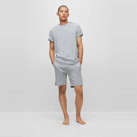 Hugo Boss Тениска Hugo Sporty Tape T Shirt Средно сиво 035 Мъжки пижами