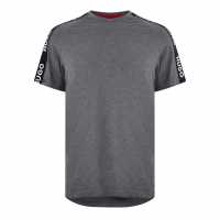 Hugo Boss Тениска Hugo Sporty Tape T Shirt Отворен сив 061 Мъжки пижами