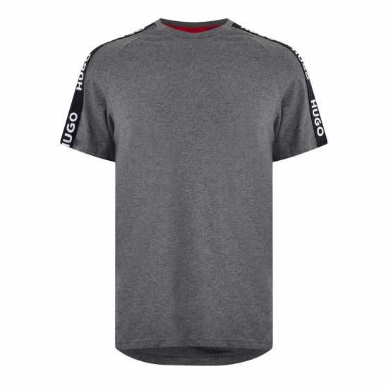 Hugo Boss Тениска Hugo Sporty Tape T Shirt Отворен сив 061 Мъжки пижами