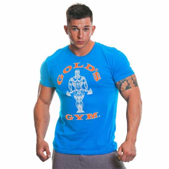 Golds Gym Мъжка Тениска Gym Muscle Joe T Shirt Mens Turquoise Атлетика