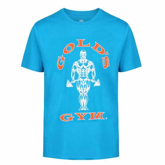 Golds Gym Мъжка Тениска Gym Muscle Joe T Shirt Mens Turquoise Атлетика