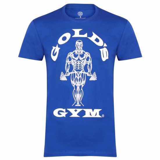 Golds Gym Мъжка Тениска Gym Muscle Joe T Shirt Mens Royal Blue Атлетика