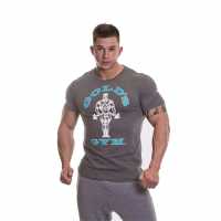 Golds Gym Мъжка Тениска Gym Muscle Joe T Shirt Mens Grey Marl Атлетика