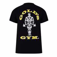 Golds Gym Мъжка Тениска Gym Muscle Joe T Shirt Mens Черно Атлетика