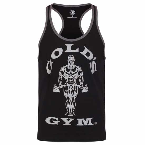 Golds Gym Joe Vest Mens Черно/сиво марл Атлетика