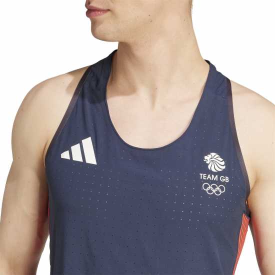 Adidas Team Gb Adizero Running Tank Top Adults  Мъжко облекло за едри хора